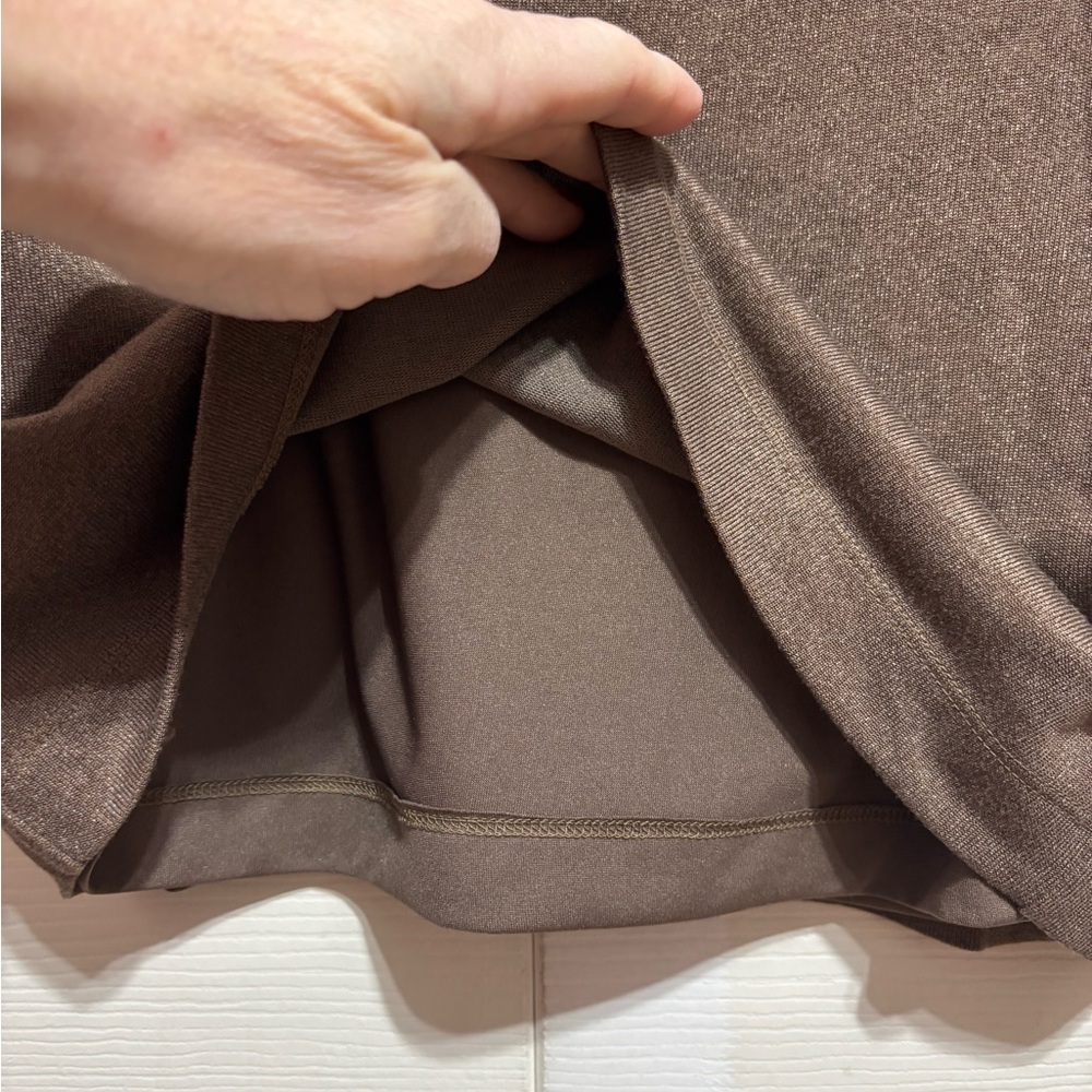 Ann Taylor Brown Midi Dress with Cowl Neck - Picture 6 of 7